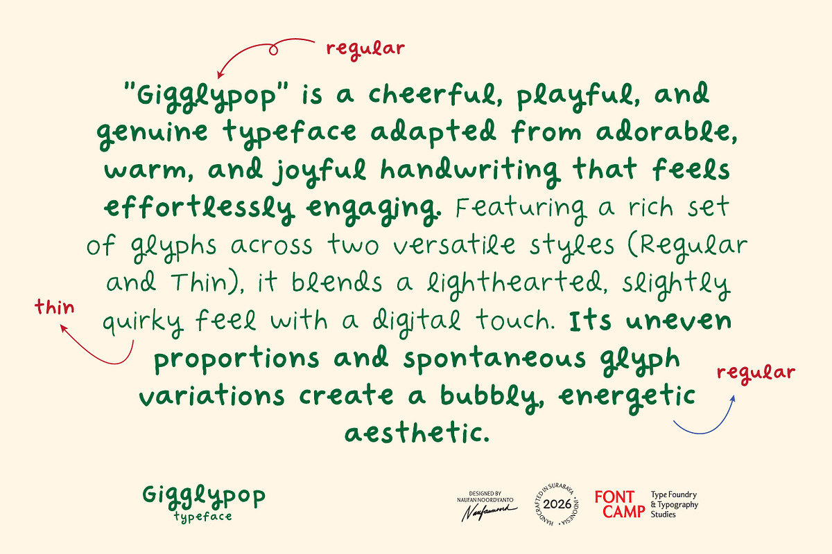 Gigglypop Font, a Handwritten Font by Fontcamp Type Foundry (Photo 4 of 17)