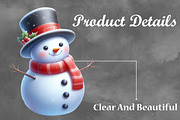 Cute Christmas Cute Snowman Clipart, a Seasonal Illustration by Craft Nest (Thumbnail 3 of 5)