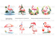 Flamingo Clipart, Pink Flamingo PNG, an Animal Illustration by BrushstrokeArtGB (Thumbnail 4 of 9)
