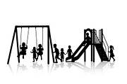 50 Kids Playground Silhouette Bundle, an Illustration by Gfx_Store (Thumbnail 19 of 51)