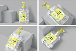 Rectangle Soap Pump Bottle Mockups, a Product Mockup by megostudi0