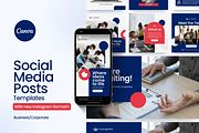 Canva Social Media Templates, a Social Media Template by Studio B | Canva Template (Thumbnail 1 of 13)