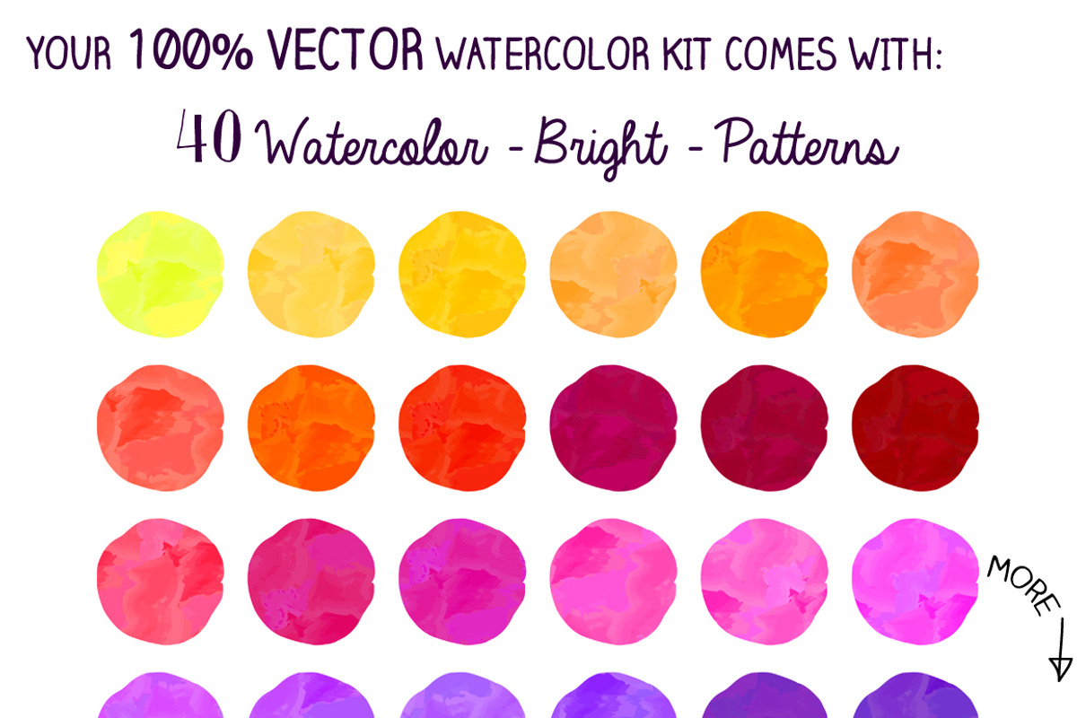 $10 Off Vector Watercolor Kit, a Texture Graphic by a Blond Moment (Photo 3 of 6)