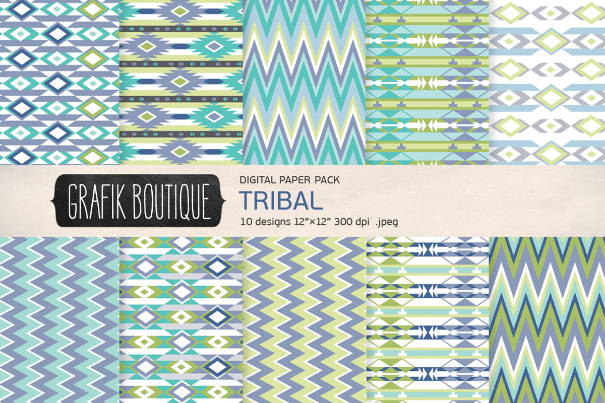 Tribal aztec pattern mint