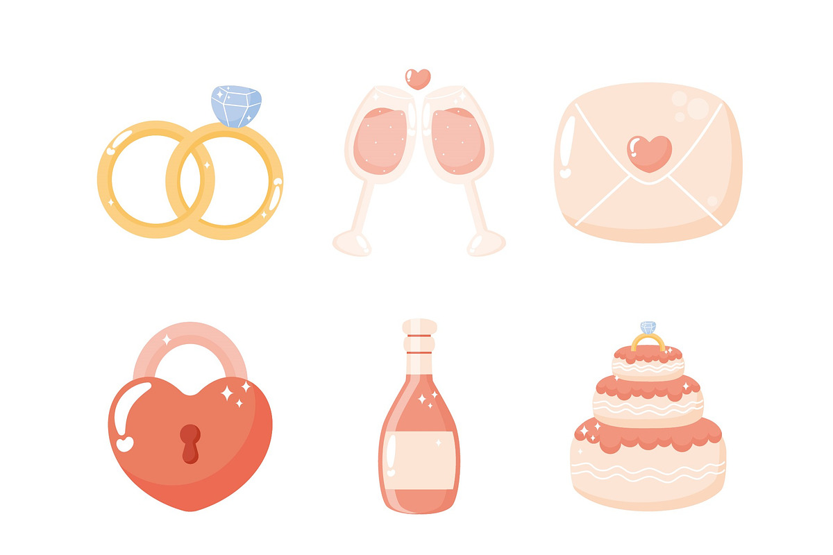 Wedding And Love Illustration Set preview 2