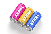 Soda Can Set Mockup, a Cups & Container Mockup by DSNA Mockup (Thumbnail 4 of 5)