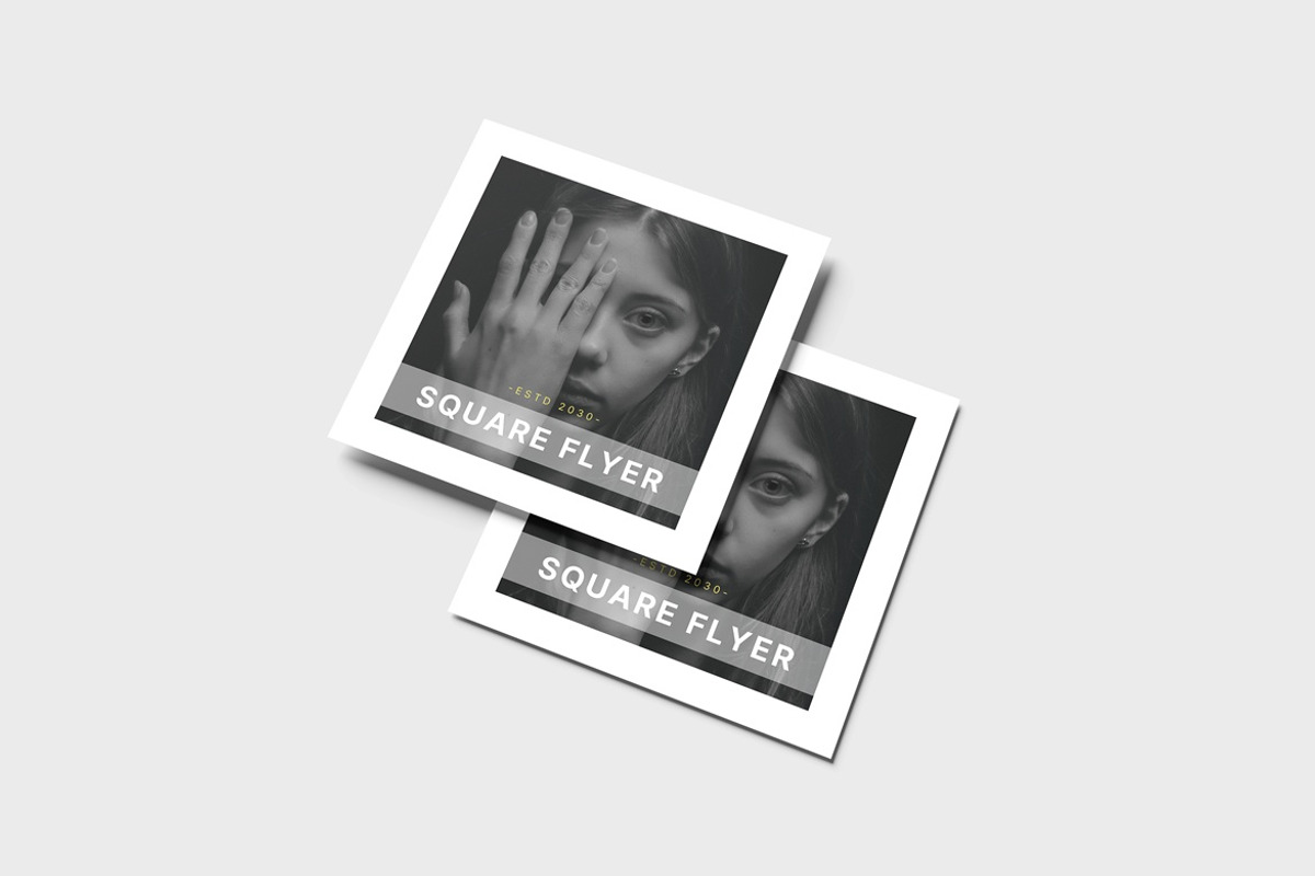 High Quality Square Flyer Mockup, an Advertising Mockup by AndikaGraphic (Photo 7 of 7)