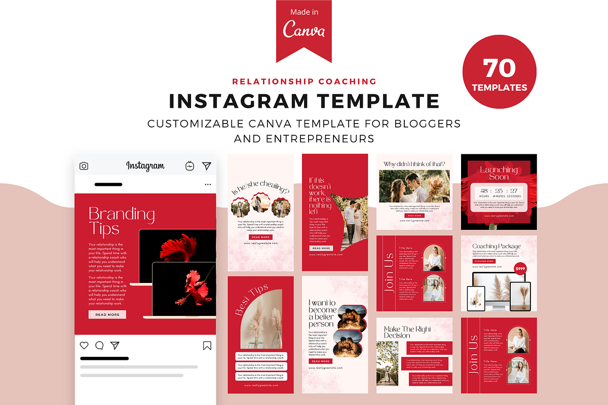 Relationship Coaching Instagram, a Social Media Template by The Blog Creative (Photo 1 of 9)