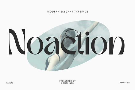 Noaction | Modern  Elegant Font, a Sans Serif Font by Font Liner