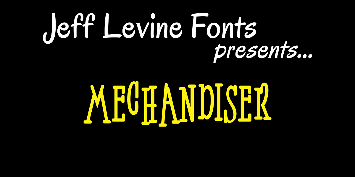Merchandiser JNL, a Slab Serif Font by Jeff Levine Fonts
