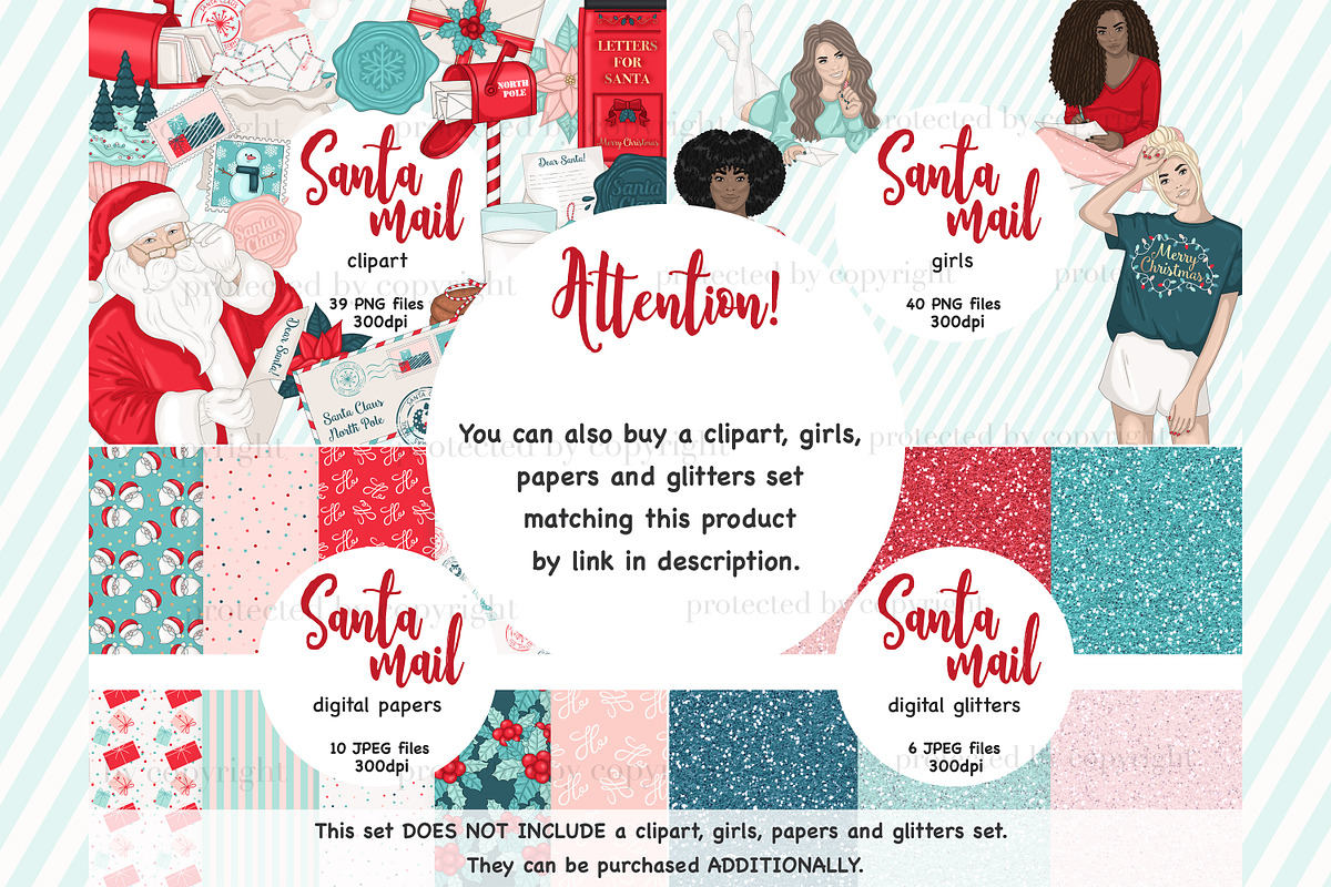 Santa Mail Scenes, a Seasonal Illustration by GlamArtZhanna (Photo 3 of 3)