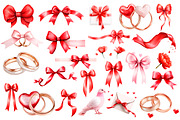 Watercolor Valentine's Day clipart, an Object Illustration by Evgeniia (Thumbnail 3 of 4)