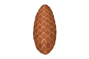 Fir or pine cone. Nature decoration, an Object Illustration by the8monkey