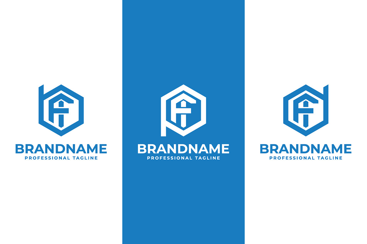 Letters BFI PFI DFI Hexagon Logo, a Branding & Logo Template by Pray Art Design Studio