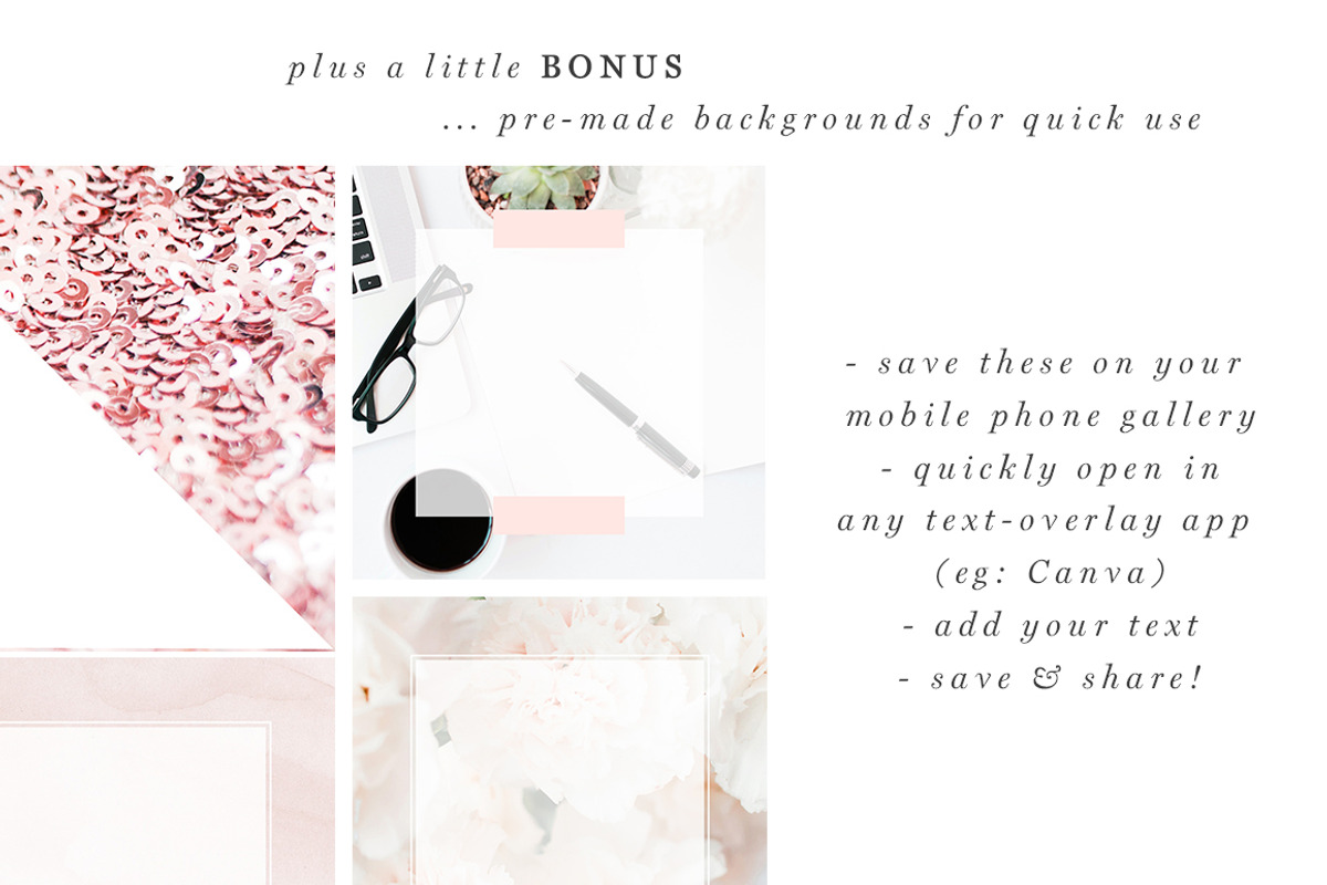 Rose Gold Social Media Templates, a Social Media Template by Essem Creatives (Photo 7 of 8)