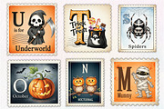 Halloween Postage Alphabet Clipart, an Illustration by Dream Creation (Thumbnail 3 of 6)