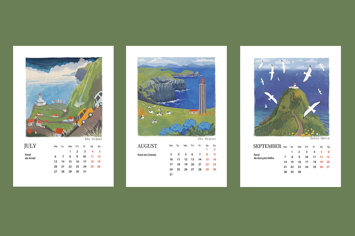 Calendar 2026 Portuguese Islands, an Object Illustration by Dashnpro (Photo 5 of 6)