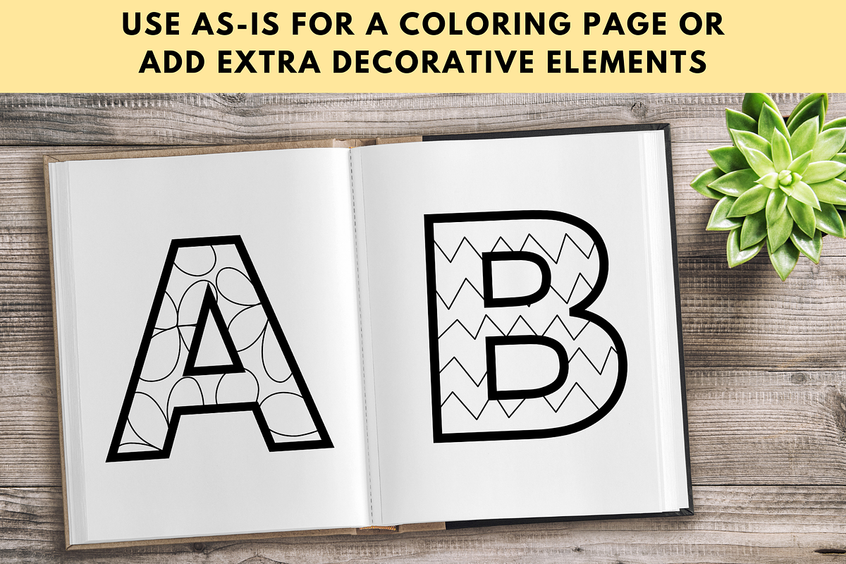 Patterned Alphabet Letter Set, an Object Graphic by Self Publishing Magic (Photo 3 of 3)