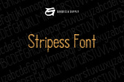 Stripess Font, a Sans Serif Font by Goodfela Supply (Thumbnail 1 of 8)