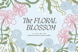 Floral Blossom. Seamless patterns, a Pattern Graphic by oxygen_8