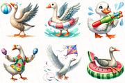 Summer Silly Goose Clipart, an Illustration by OK Design (Thumbnail 4 of 5)