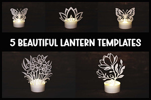 5 Lanterns SVG I Wedding/Birthday