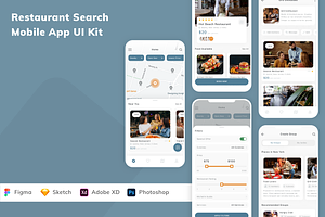 Restaurant Search Mobile App UI Kit