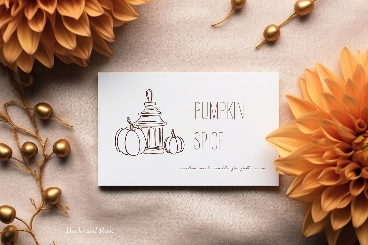 Pumpkin Line Art & Frames, a Decorative Illustration by Backyard Rose (Photo 2 of 13)