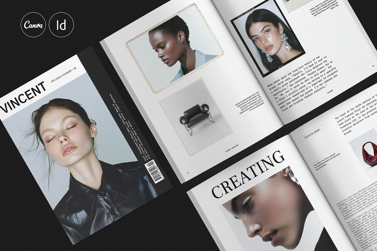 VINCENT / Magazine Brochure Template, a Brochure Template by Studio Dara (Photo 1 of 13)