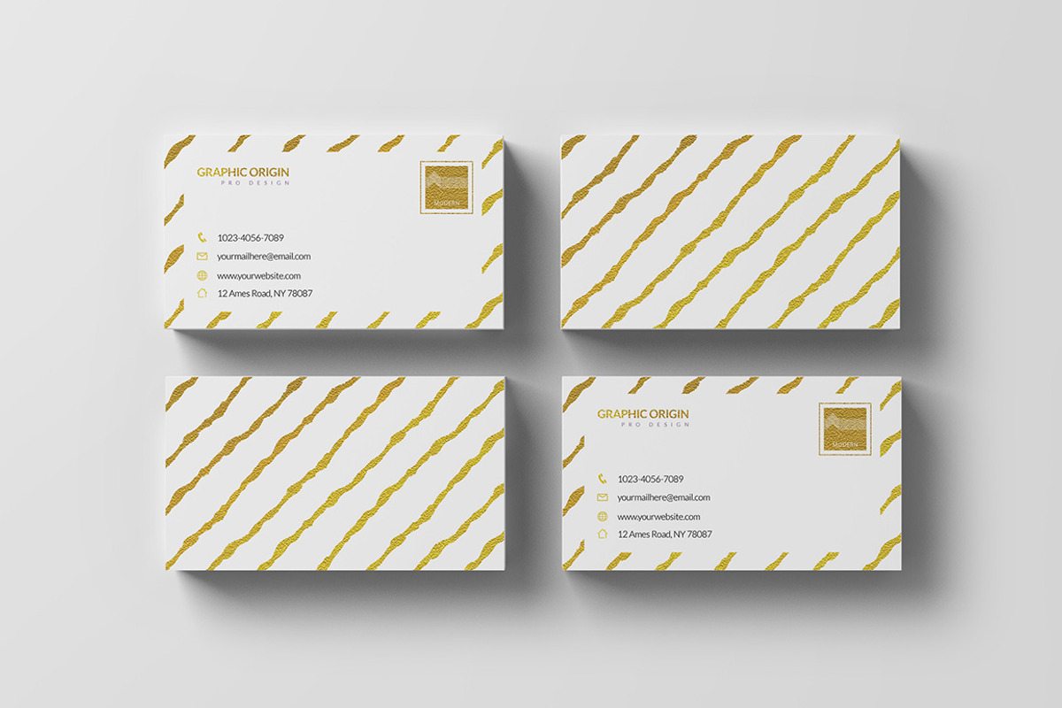 GOLD FOIL BUSINESS CARD, a Business Card Template by Graphic Origin (Photo 1 of 4)