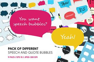 Smashing pack of speech bubbles