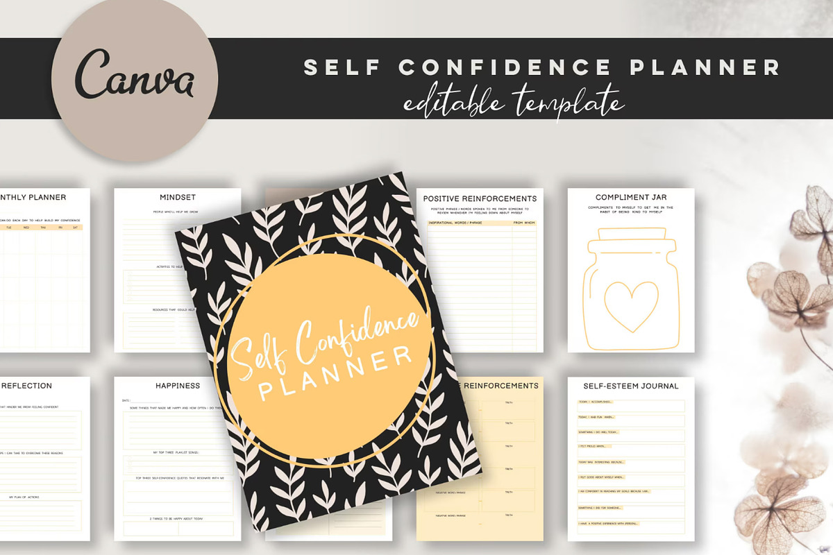 Printable Self Confidence Planner, a Stationery Template by Design House (Photo 7 of 9)