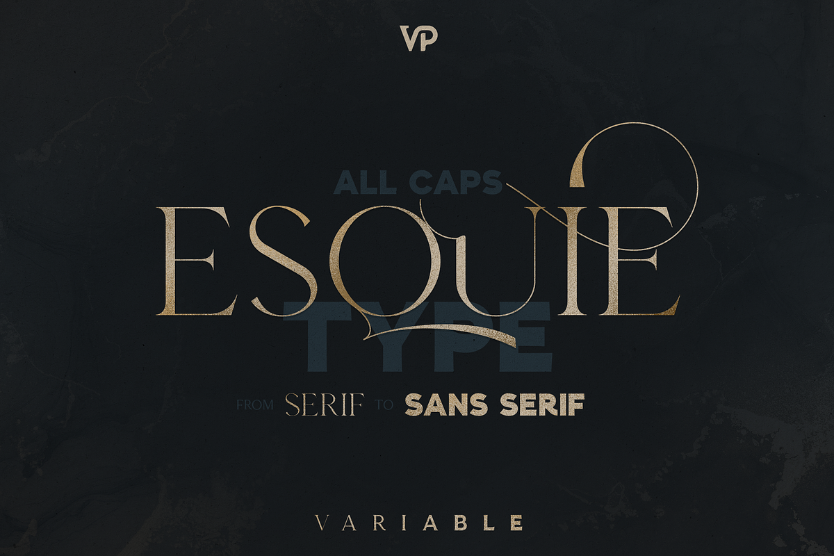 Esquie - from serif to sans typeface, a Serif Font by VP Fonts (Photo 1 of 16)