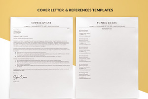 Minimal CV Template Design Word, Mac