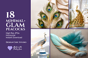 Minimal Glam Peacock Feather Bundle, a Photo by Design Chic Studio (Thumbnail 1 of 8)