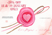 Love stamps, envelopes, a Texture Illustration by LABFcreations (Thumbnail 7 of 7)