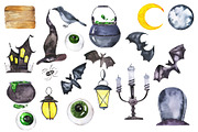 Halloween watercolor set, an Animal Illustration by Watercolor & sketches (Thumbnail 3 of 4)