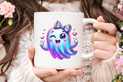 Halloween Iridescent Cute Ghost, an Illustration by RobertsArt (Thumbnail 3 of 7)