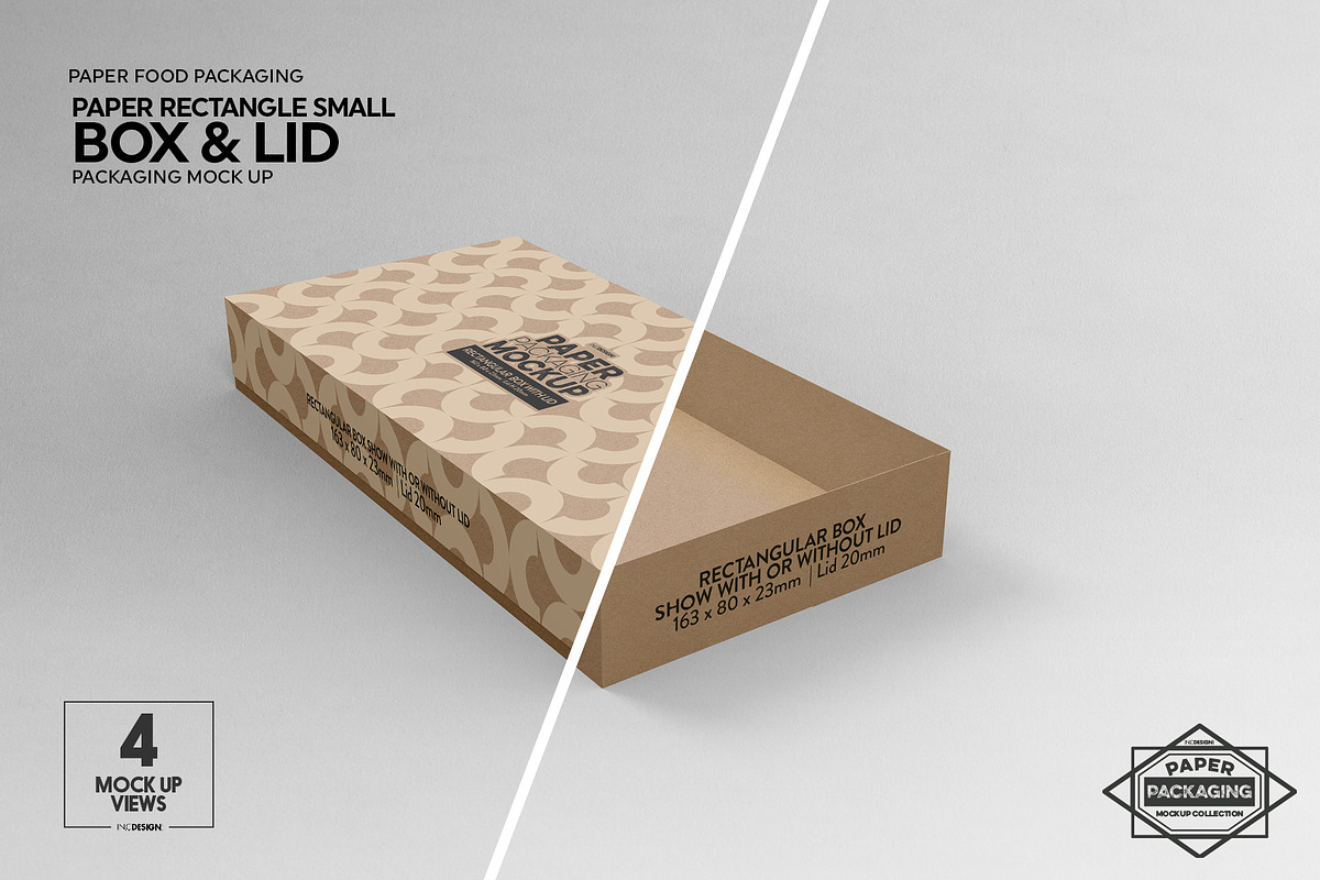 Small Rectangular Box & Lid Mockup, a Cups & Container Mockup by INCDesign (Photo 2 of 7)