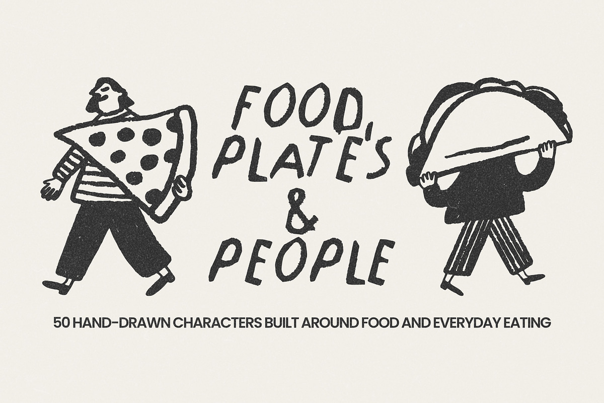 Food, Plates & People: 50 Characters, a Food Illustration by Veyla (Photo 1 of 14)