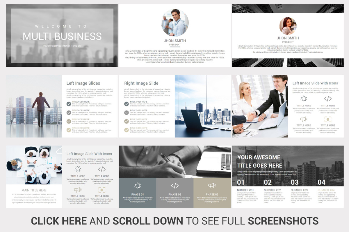 Multi Business PowerPoint Template, a Presentation Template by SlideSalad (Photo 5 of 28)