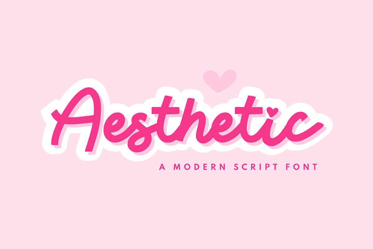 Aesthetic Font, a Handwritten Font by Design Pixie (Photo 1 of 9)