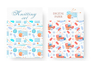 Knitting watercolor set. Crochet., an Illustration by SabinaWatercolorArt (Thumbnail 6 of 16)