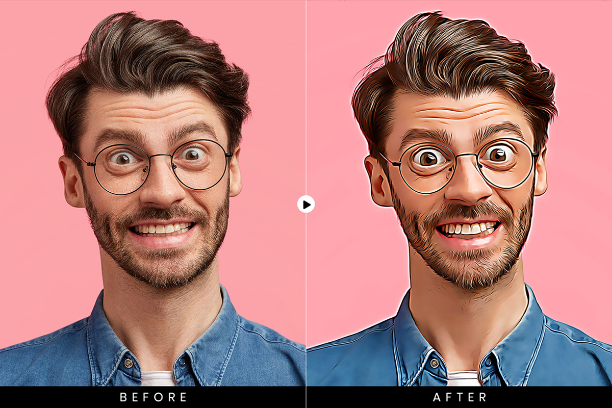 Caricartoon Me Photoshop Action, an Action Add-On by ridvanpars (Photo 6 of 11)