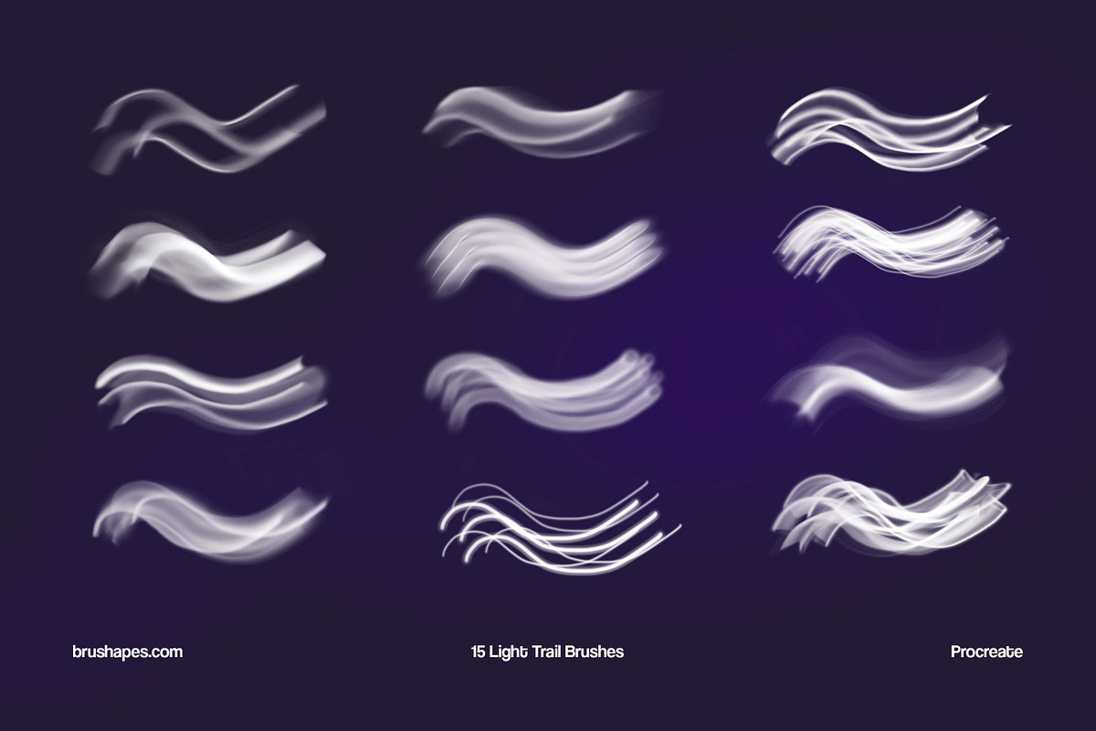Light and Glow Procreate Brushes, a Brush Add-On by brushapes.com (Photo 5 of 11)