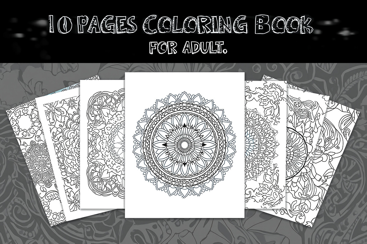 Mandala Pattern Coloring Bundle, an Illustration by Gfx_Store (Photo 1 of 11)