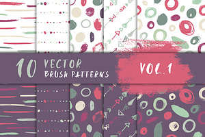 10 Vector Brush Patterns Vol. 1