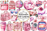 Pink Travel Sublimation Clipart, an Illustration by OK Design (Thumbnail 1 of 5)