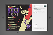 Rock Fest - Music Party Flyer Set, a Flyer Template by SquidPixey (Thumbnail 3 of 6)