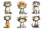 Spring Cat Clipart, an Illustration by Daily.Designs (Thumbnail 5 of 8)